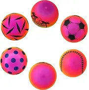 BESPORTBLE Inflatable Round Boys and Girls Pool Ball Set 6pcs Mixed Beach Balls Floating for