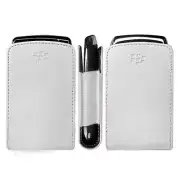 BLACKBERRY TORCH 9800 9810 OEM WHITE LEATHER SLIM POCKET POUCH CASE COVER SLEEVE