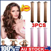 3pc Heatless Hair Curler,Overnight Heatless Curls Blowout Rods Flexi Rod w/ Hook
