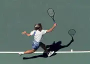 Steffi Graf of Germany at the Australian Open Tennis Championships- Old Photo