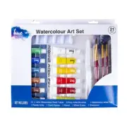 21pc Water Colour Paint Set With Brush Painting Drawing Kit Watercolour