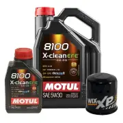 6L Motul 8100 X-CLEAN EFE 5W30 Wix XP Filter Engine Motor Oil Change Kit API SN (for: Daihatsu)