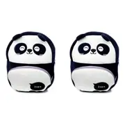 2x Adoramals 30cm Panda Backpack Kids/Toddler Travel School Animal Plush Bag