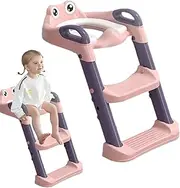 Potty Seat with Steps, Toilet Ladder for ,Adjustable Potty Training Seat - Waterproof Potty Training Step Stool