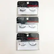 Lot of 3 - Ardell Eye Lash Strips Baby Demi Black Wispies - New