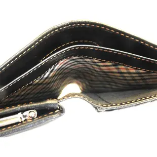 【中古探寶S】日本製🔵DAKS LONDON 短夾🔵皮夾 皮包 錢包 零錢 皮革 品牌 精品 名牌 男生 女生 黑色