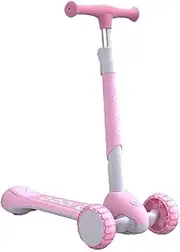 [XCVMKH] Children's Scooter, Height-Adjustable Scooter, Multi-Color High-Elastic PU Flash Wheel Scooter, Suitable for Children, Teenagers and Beginners Over 3 Years Old