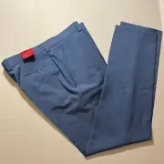 Hugo Boss Tom 232X LIGHT BLUE Pants/Trousers 40Wx33 Wool Blend Flat Front
