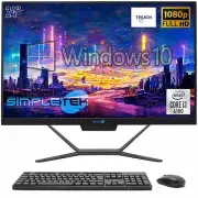 Aio All IN One Touch Screen I3 24 " Windows 10 4gb 120gb Full HD PC Computer_