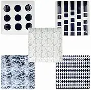 natural69 Set Product [QA15] Swatch Square Plate Set of 5