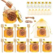 1.5 oz Mini Glass Honey Jars, Honey Jars Party Favors in Bulk, with