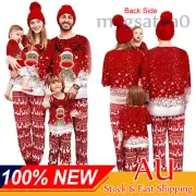 Family Matching Christmas Pyjamas Adult Kids Xmas Elk Warm Nightwear PJs Set New