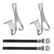 SUNLITE Racing Toe Clips X-Large Chrome Plated for Bicycle Pedals