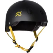 S-One Helmet Lifer M Black Matte/Yellow Straps