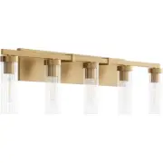 Quorum International 533-5-80 Kilbey Bathroom Vanity Light Aged Brass