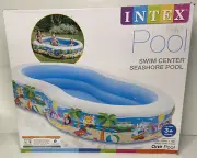 Intex 8.5ft x 5.25ft x 18in Swim Center Paradise Seaside Inflatable Kiddie Pool