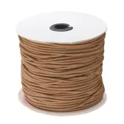 Elastic Cord Stretch String 0.1 Inch 328 Feet Brown Rope for Craft Camping