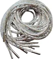 Replacement Durable Shoelaces Laces Shoe String,Crystal Rhinestone Shoelaces hoodies strings replacement Glitter Hoodies Drawstring Cords Round Shoe Strings Rope Crafts Trim Accessories 2pairs 140cm (