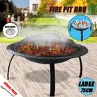 Fire Pit Charcoal BBQ Outdoor Fireplace Portable Patio Garden firepit 30in