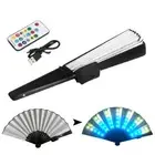 Party Led Glühen Fan Leuchtend Faltbar Farbenfrohe Party/Tanz -Led -Papier C0J6