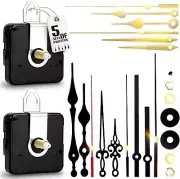 2Pc Quartz Clock Mechanism Kit Wall Clock Mechanisms Mattery Powered Replacement