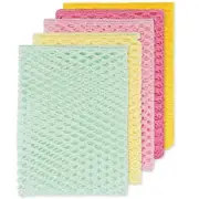 5PCS Innovative Dish Washing Net Cloths,Scourer, Quick Dry,Perfect Scrubber f...