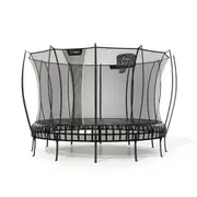 VULY Thunder 2 Extra Large 15ft Springless Trampoline with Enclosure - Round Kids Trampolines Bundle With Basketball Hoop