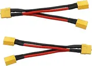 EMSea 2X XT90 1Female to 2Male Parallel Connector Plug Cable 12AWG for LiPo Battery RC