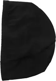 GANAZONO Adult Swim Fabric Swimming Cap for Men and Women Comfortable Polyester Swim Hat for Water Sports Black Elastic and Durable Protects Hair and Ears from Water