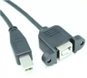 6inch USB 2.0 Type B Male to B Female PANEL MOUNT Cable