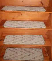 13 Step 9" X 25" + LANDING 25" X 30" Tufted Wool Carpet Stair Treads .