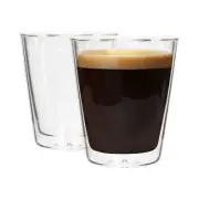 2x 200ml Double-Walled Glasses Set Thermal Insulated Glass Coffee Tea Cup Mug