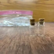Mini Glass Jars with Cork Lids, Herb, Sand Art, Weddings, 57 Bottles/50 Corks