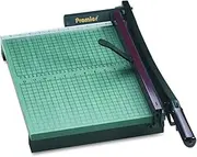 715 StackCut Heavy-Duty Trimmer, Green, Table Size 12-1/2" x 15", Permanent 1/2" Grid and Dual English and Metric Rulers