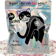 Flushit Cat Litter - Food Grade Clumping Cat Litter - Non-Tracking, Dust-Free, & Flushable Kitty Litter for Odor Control - Natural Cat Litter & Housebreaking Cat Products - 8.8lbs Rose Scented