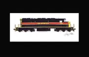 Iowa Interstate SD38-2 #150 11"x17" Matted Print Fletcher signed