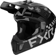 FXR Clutch Gladiator 2024 Motocross Helmet, black-grey, Size XL for Men Black Grey