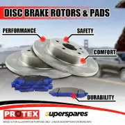 Protex Rear Disc Brake Rotors + Blue Pads for Daihatsu Applause A101 1989-1990 (for: Daihatsu)