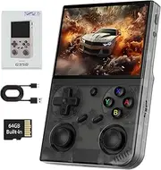 G350 Retro Gaming Console Handheld Game Console 3.5" IPS Screen Android 11 and Linux System 64G TF Card