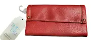 Time and Tru Women's Farrah Flap Front Pebbled Wine Wallet - New with tags
