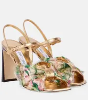 [Jimmy Choo] Jimmy Choo Annika 95 metallic leather sandals AU 7 multicoloured