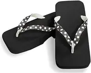 Hajime(一歩) [One Step] [Hajime] Geta Geta Clogs, Soft and Water Resistant, Made of Sponge, 11.2 inches (28.5 cm), BK/Dot x Black, Dot x Black (Dot x Black/28.5), dot/black, 28.5 cm