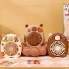 Portable Cute Capybara Fan Creative USB Mini Fan Cartoon Handheld Fan Outdoor