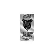 Silver Sheild - Bike shop decal on chrome - old school bmx