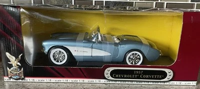 Road Signature Collection 1957 Chevrolet Corvette 1:18 Scale Diecast Car ~ Blue