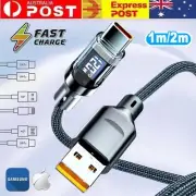 1m 2m Braided 120w Fast Charging Cable USB C Type C Charger Iphone 15 16 Data Au
