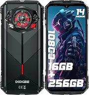 DOOGEE S Punk Rugged Phone Unlocked 2024, 16GB+256GB Cell Phones, 6.58" FHD+ Android 14 Phone, 10800mAh Battery Rugged Smartphone, 50MP Camera, 126dB Speaker/LED Light Effect/4G Dual SIM/NFC/GPS