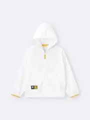 Pokémon x GU UV protection hoodie Japan WHITE KIDS UNISEX Pikachu Ver