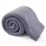 Knitted Weighted Blanket(Light Grey 60"x80" 15lbs),Home Décor Cooling Throw B...