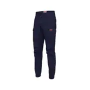 Hard Yakka Size 87R Navy 3056 Stretch Ripstop Cargo Pants With Cuffs